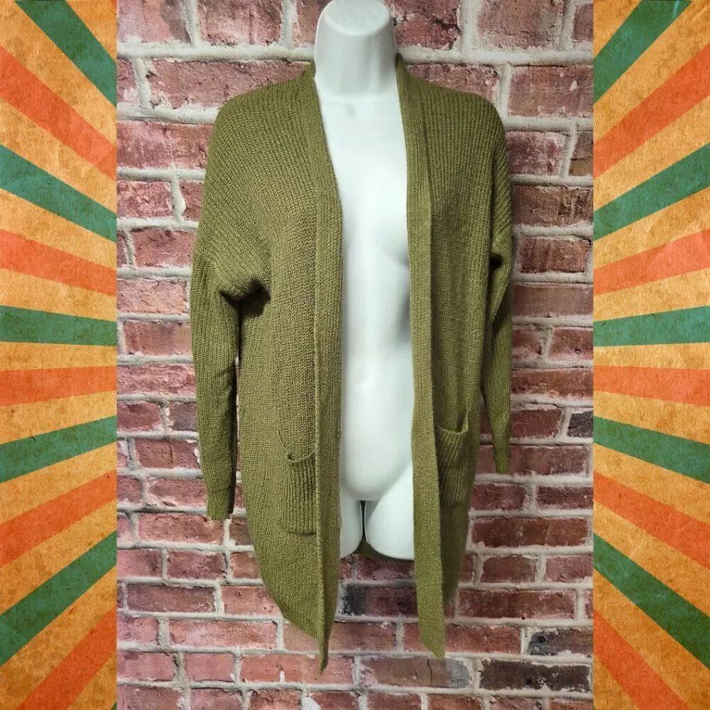 Women's DREAMERS Acrylic Knit Open Cardigan Sweater Medium